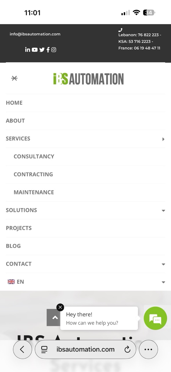 The mobile navigation menu.